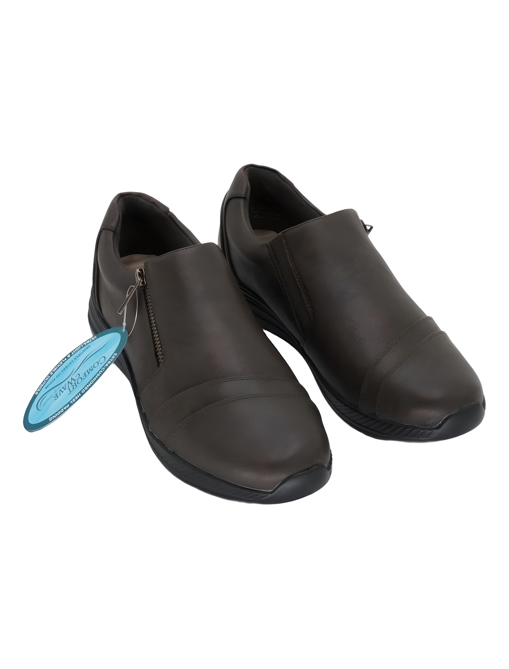 Easy Street Karol Comfort Brown Mid Loafers Slip On Shoe X-Wide Size 8.5WW